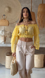 CROPPED BORDADO CONCHA
