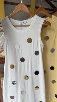 VESTIDO CANELADO ESPELHADO