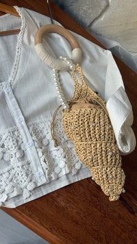 CAMISA LINHO E CROCHÊ