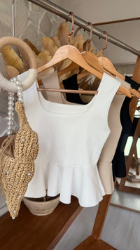 BLUSA PEPLUM CANELADA INCORPADA