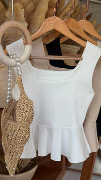 BLUSA PEPLUM CANELADA INCORPADA
