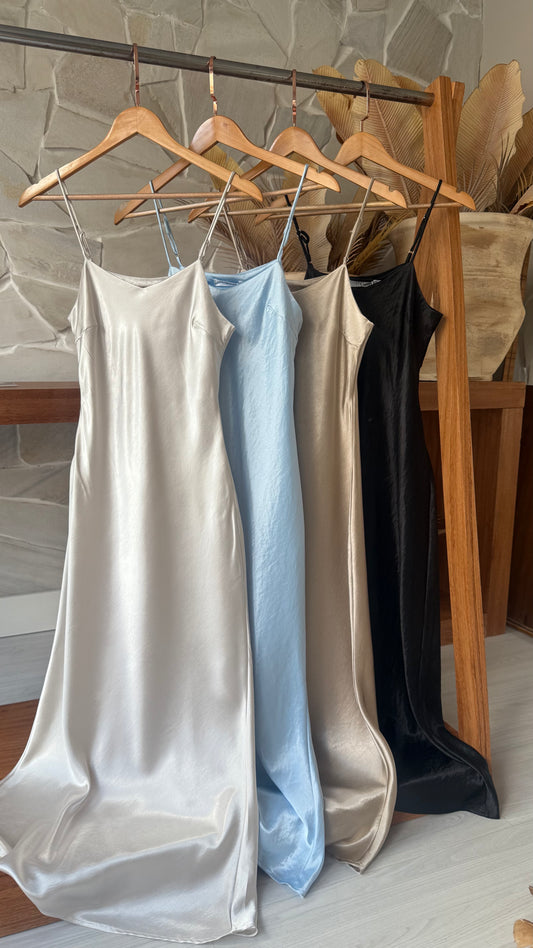 VESTIDO CETIM CLEO
