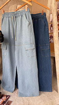 CALÇA CARGO JEANS
