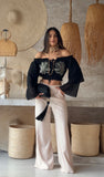 CROPPED BORDADO CONCHA