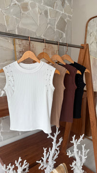 BLUSA CANELADA BORDADA