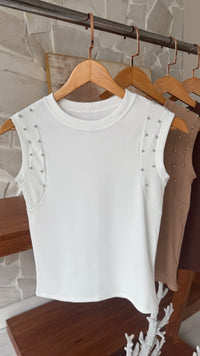 BLUSA CANELADA BORDADA