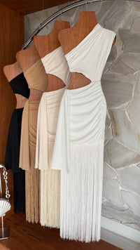 VESTIDO LONGO FRANJA