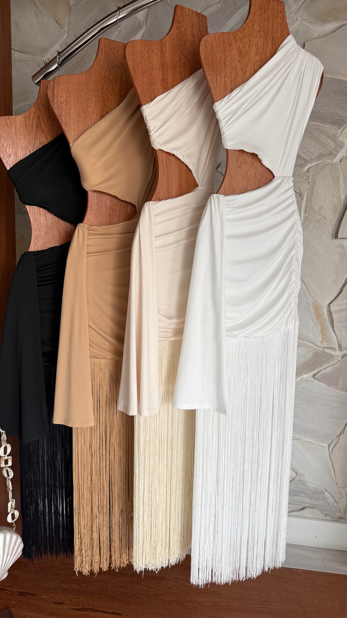 VESTIDO LONGO FRANJA