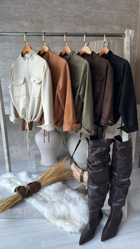 JAQUETA SUEDE ZÍPER