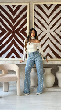 WIDE LEG BORDADA