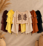 CROPPED BORDADO CONCHA