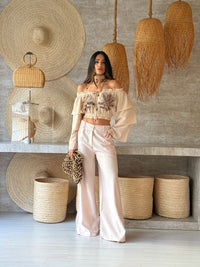CROPPED BORDADO CONCHA