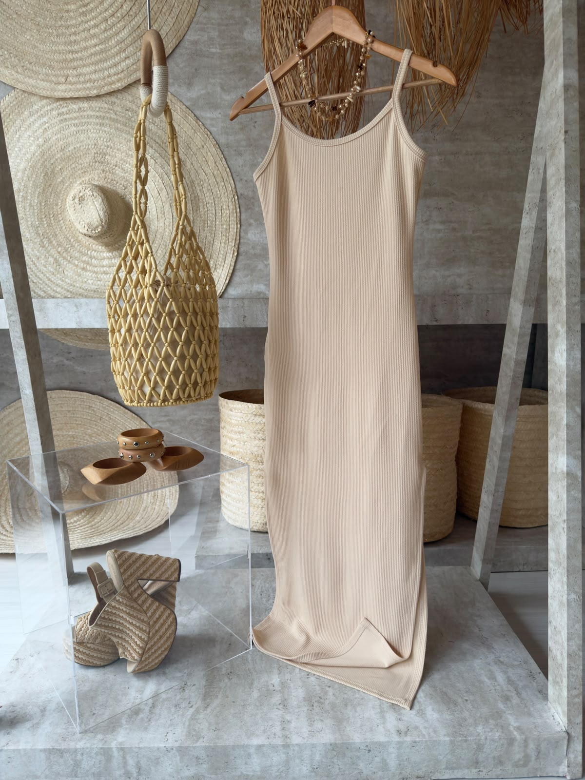 VESTIDO CANELADO ESPECIAL