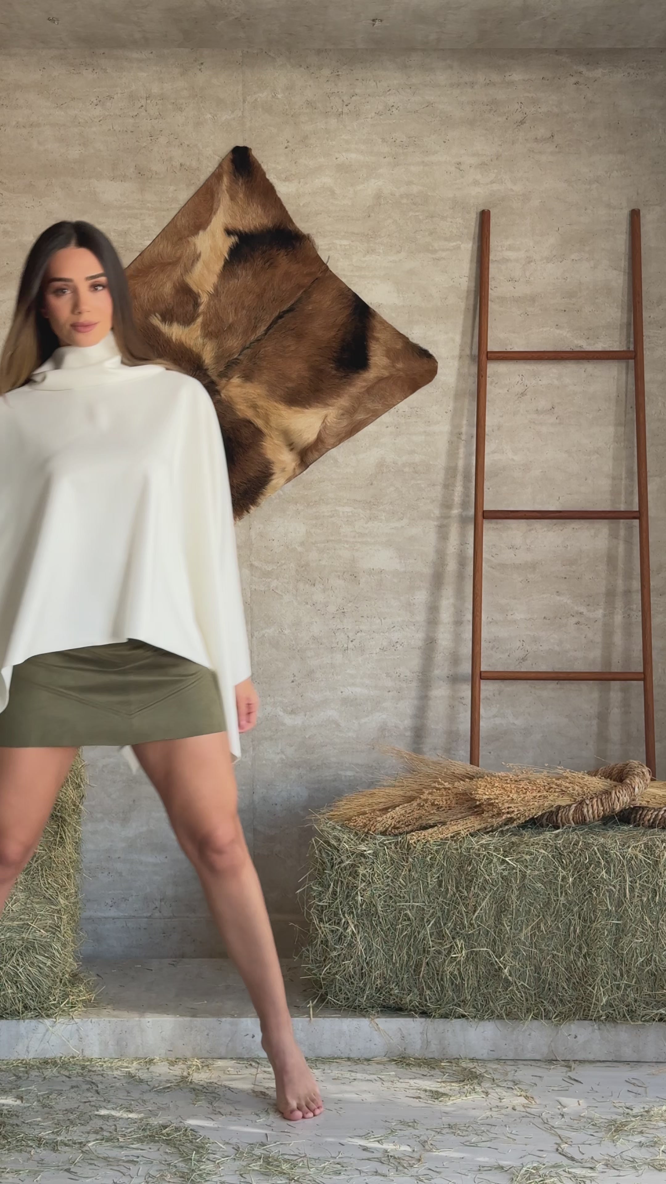 MAXI PONCHO SUEDE