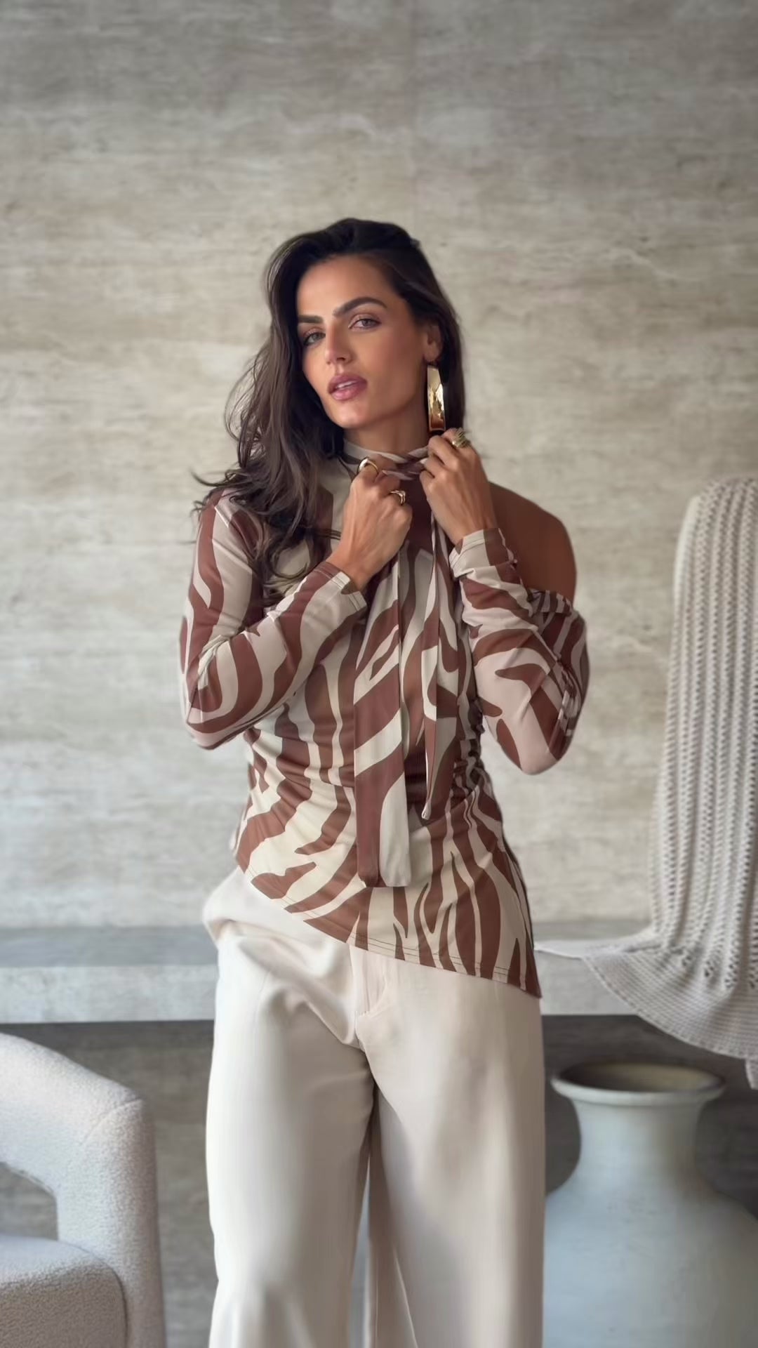 BLUSA TULE ZEBRA