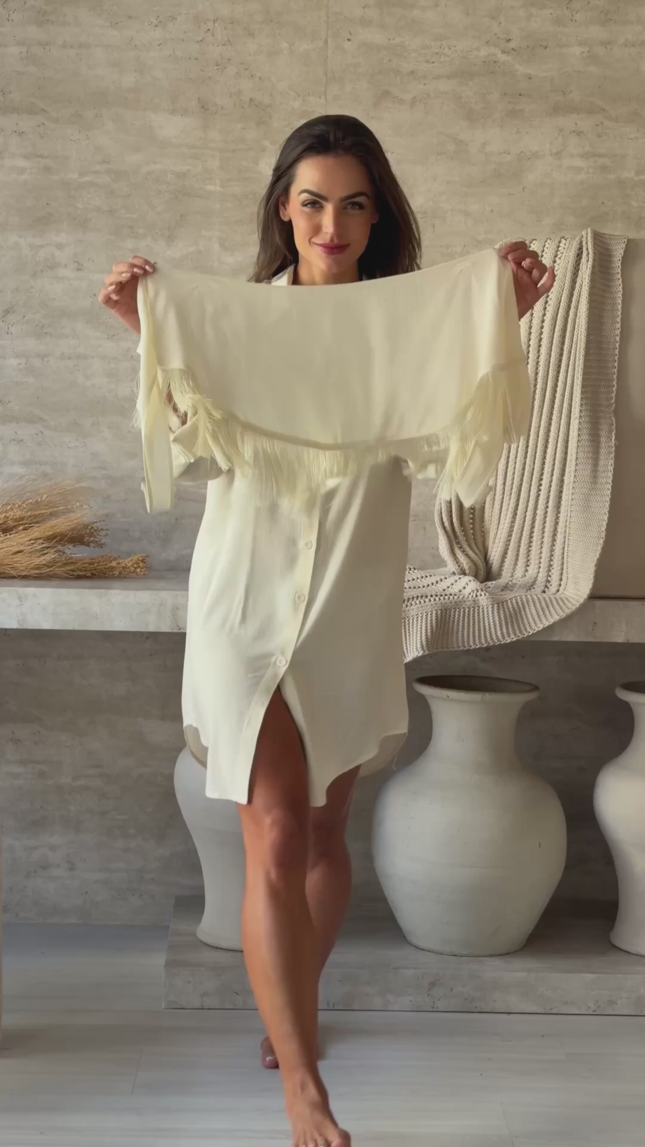 CHEMISE LENÇO E FRANJA
