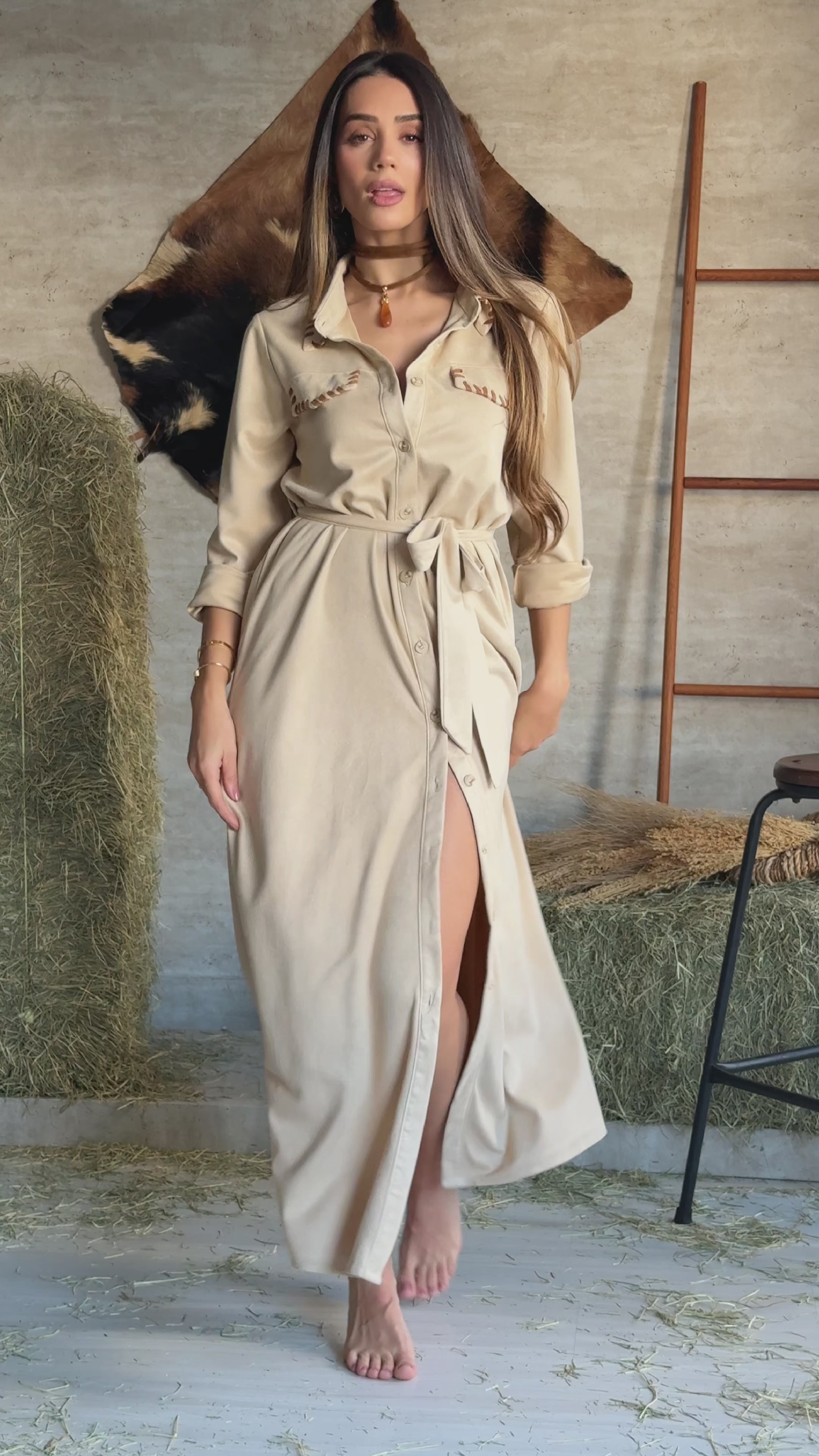 VESTIDO SUEDE WESTERN